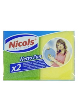 Губки кухонные Nicols Netto Fun профилированные, 2 шт 